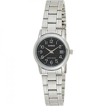 Casio Ladies Analog Watch LTP-V002D-1B, 25mm Stainless Steel