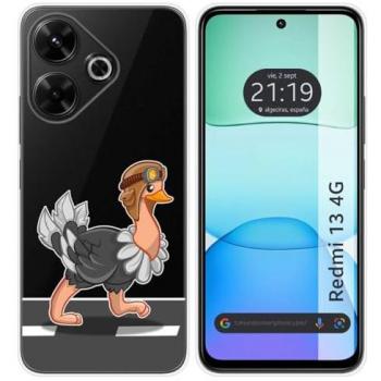 Funda Silicona Transparente Avestruz para Xiaomi Redmi 13 4G