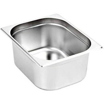 vidaXL 2X Bandejas Gastronorm de Alimentos GN 1/2 Utensilios Cocina Calientaplatos Plato Platillo Comida Buffet Baño María 150 mm Acero Inoxidable