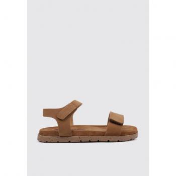Gioseppo - Sandalias de Piel con Planta Tipo Bio y Doble Cierre Ajustable para Niño y Niña - Color Cuero