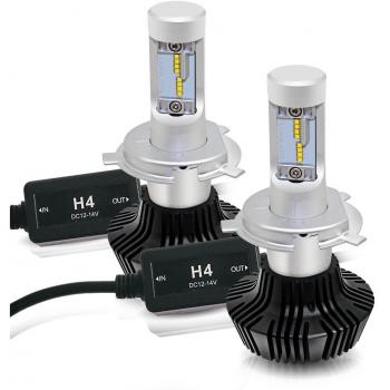 QW 2x bombillas H4 9003 HB2 LED Luce Conversion Hi Lo Beam Headlight Canbus Kit