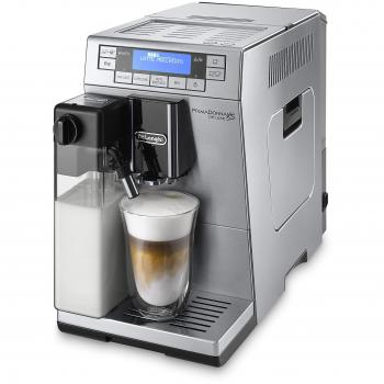 De'Longhi Perfetto PrimaDonna XS Deluxe - Cafetera Superautomática 15 Bares de Presión, Espresso y Cappuccino, Estrecha 19.5 cm, Pantalla Digital, Personalización Cafés, 1450 W, ETAM 36.365.MB, Plata
