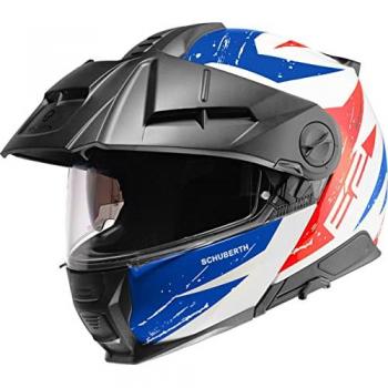 Casco Schuberth E2 Explorer - Seguridad y Confort Garantizados, Modular, Colores: Azul, Blanco Rojo Azul, Black Matt/Orange, Tallas: 2XL, XL (61)