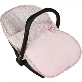 Saco de capazo Grupo 0 Rosy, Fabricado en paño gofrado Rosa
