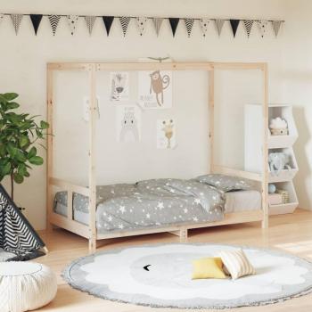 Estructura cama infantil 80x160 cm madera maciza de pino Vidaxl Marrón