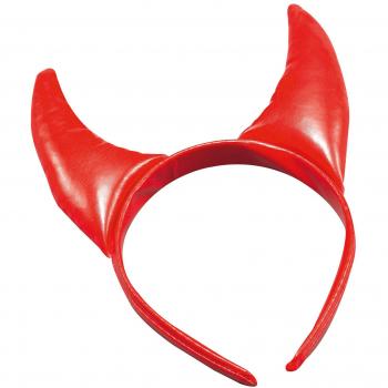 Bristol Novelty BA529 Devil Horns Vinyl On Headband, Womens, One Size