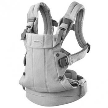 Mochila Porta Bebé Harmony - Gris Claro / Tejido Jaspeado - 3 Posiciones