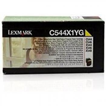 Lexmark C544X1YG Original Yellow Toner with Extra High Yield Return Program, 4K Pages