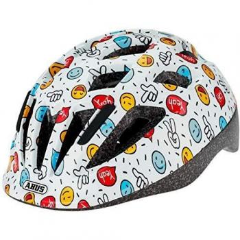 Abus Smooty 2.0 Kids Helmet - White Smiley, Small
