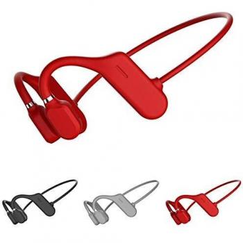 Queen.Y Auriculares de Conducción Ósea Bluetooth Oído Abierto Inalámbrico Estéreo de Alta Fidelidad Auriculares con Micrófono para Deportes Fitness Ciclismo Correr Conducción Gimnasio