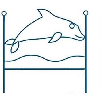 Dfierro Delfín Cabecero de forja, 90 cm, Color Blanco, Metal, Cama 80/95