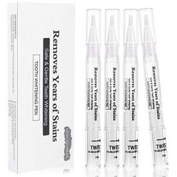 Blanqueamiento de dientes, Nivlan 4 PCS Sin Sensibilidad Gel Blanqueador Dental, Teeth Whitening Pen Profesional para las Manchas Higiene Oral