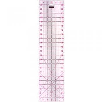 FISKARS Regla, Cuadrícula en Pulgadas, 6 x 24, Óptima para Patchwork, Formas Diversas, Acrílico, 1004743, Color Claro, 16 x 0.25 x 61 cm