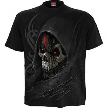 Spiral Dark Death Gothic T-Shirt for Men - Black - Sizes S to XXL