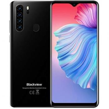 Teléfono Móvil Libres 4G, Blackview A80 Plus 2021, 6.49 HD+ Water-Drop Screen, 4GB+64GB Smartphone, 13MP+ 8MP, Batería 4680 mAh, Octa-Core, Android 10, Dual SIM, NFC, Tipo C, Face ID