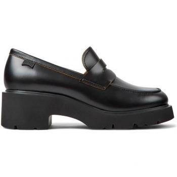 Mocasines de mujer Camper en piel color negro