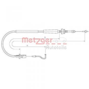 Cable del Acelerador Metzger 11.0637 para VW Transporter T4