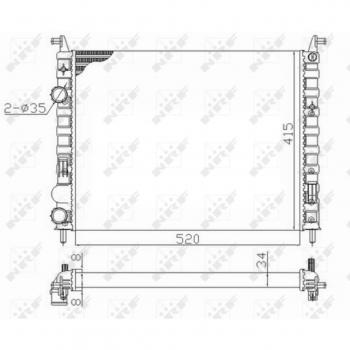 Radiador de refrigeración del motor NRF 58656