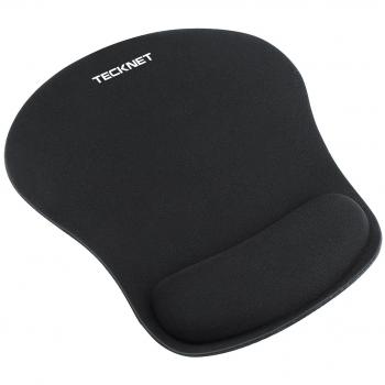 TECKNET Alfombrilla de Ratón Apoyo de Gel, Alfombrilla Raton Reposamuñecas, Ergonómica para Descansar Las Muñecas, Base Antideslizante, Tacto Agradable y Impermeable