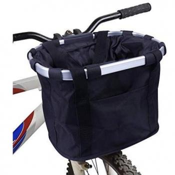 Cesta para Bicicleta Manillar Retro Cesta de Lona Frontal Desmontable de Bici Transportín de Bici para Mascotas Cesta Organizador de Almacenamiento para Viajes de Picnic al Aire Libre
