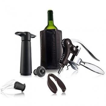 Vacu Vin Profesional - Set de vino, color negro