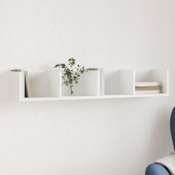 Gabinete de pared blanco de madera de múltiples capas 99x18x16,5 cm