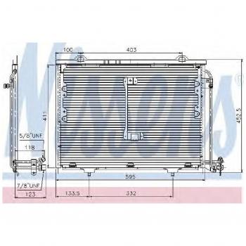 Condensador de aire acondicionado NISSENS 94284, sistema de aire acondicionado