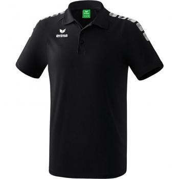 Erima Essential 5-C Men's Black Cotton Short Sleeve Polo Shirt XL