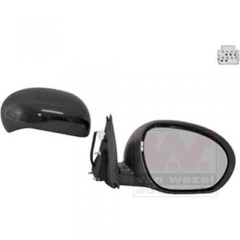 Espejo retrovisor VAN WEZEL 3380808 con diseño específico para vehículos, incluye carcasa pintada, cristal convexo, ajuste manual o eléctrico (según variante), y cumple con las normativas de calidad europeas