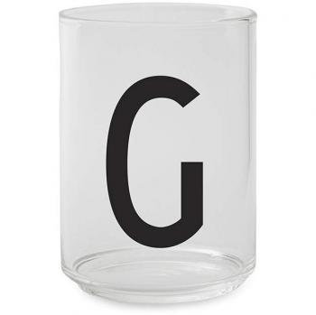 Design Letters Vaso para beber personal - G - Vaso decorativo disponible, de la A a la Z, ideal para agua y bebidas, apto para lavavajillas, 350 ml, H: 10,5 x P: 7,5 cm
