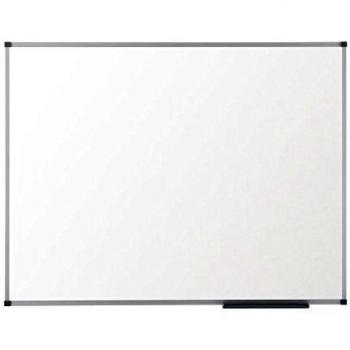 Pizarra Blanca Magnética Ecológica Nobo Prestige Esmalte 600x450mm con Marco de Aluminio