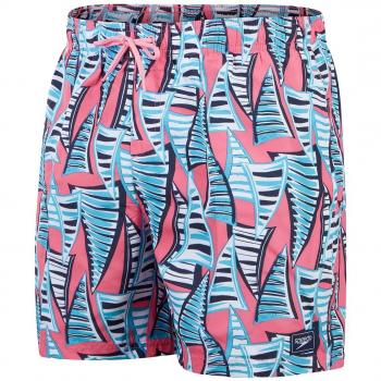 Bañador de hombre Speedo Printed Leisure 16' Watershort, color azul claro y rosa, talla M