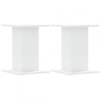 vidaXL Plant Stands 2 pcs White 30x30x40 cm Engineered Wood