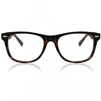 Cuadrado Montura Completa Plástico Careyshell Gafas Recetadas para Hombre - Gafas Anti-Azules - SmartBuy Collection