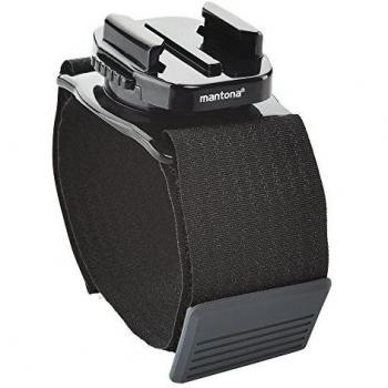 Mantona 360degree brazo cincha clip de liberacion rapida para goproznegro