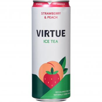 Virtue Ice Tea Te Helado Bebida Refrescante Sabor Fresa y Melocotón 330ml