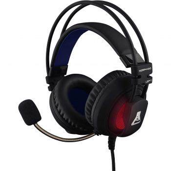 THE G-LAB - KORP 400 - Auriculares Gaming de Alto Rendimiento - Tecnología 7.1 Surround Sound - Retroiluminación RGB - Vibraciones - Compatible con PS4 & PC - Negro - Software