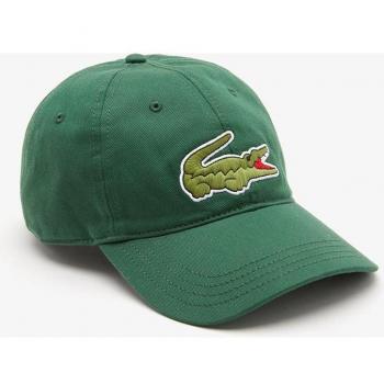 Lacoste Gorra Unisex Ajustable en Sarga Verde Oscuro RK9871-00