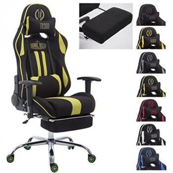 Silla Gaming Racing XL Limit V2 en Tela Ajustable y Giratoria con Reposapiés Negro/Verde