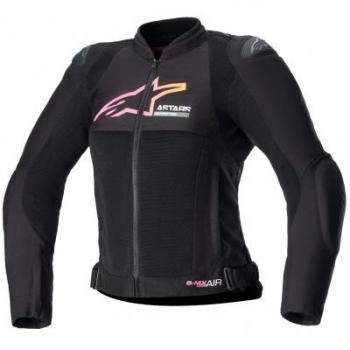 Chaqueta textil de motocicleta Alpinestars Stella SMX Air para damas perforada - Negro Rosa (XS)