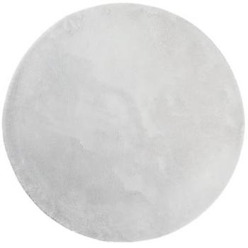 Alfombra de pelo corto suave lavable HUARTE gris Ø 80 cm