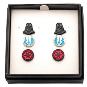 Star Wars The Empire Pendientes Set de 3 pares Varios colores