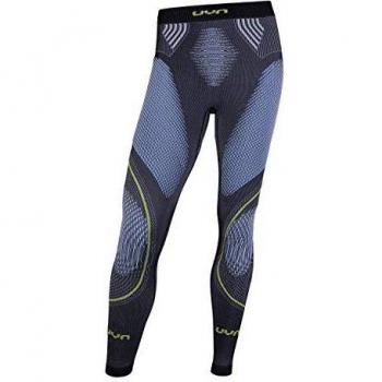 UYN Evolutyon UW - Pantalón Largo para Hombre, Hombre, Color Anthracite Melange/Blue/Yellow Shiny, tamaño XX-Large