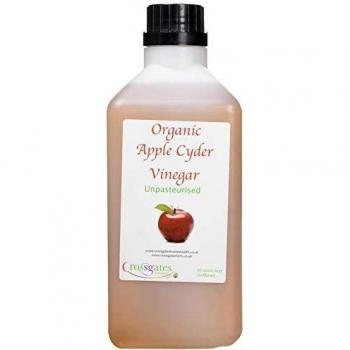 Award winning Organic Apple Cider Vinegar 1 Ltr with Mother, Plus FREE details on Apple Cider Vinegar Uses, Raw, Unpasteurised, Rich in Minerals, Vitamins, Enzymes & Trace Elements, With Established Health Benefits & Delicious Culinary Uses