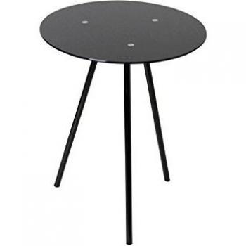 Kit Closet 8030080302 - Mesa auxiliar, cristal, color negro