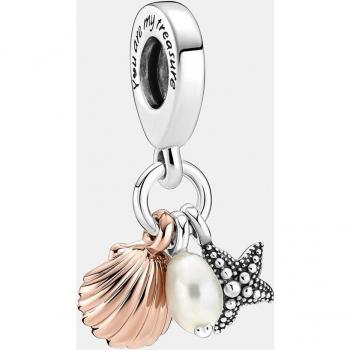 Pandora Charm Colgante Triple Concha, Perla Cultivada de Agua Dulce y Estrella de Mar 781690C01