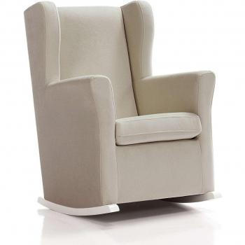 Sillón de lactancia SOGNO tapizado en tela beige