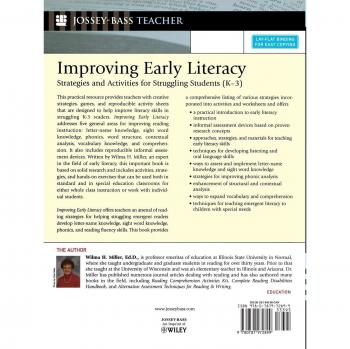 Early Literacy Improvement Strategies for Struggling K-3 Students by Wilma H. Miller
