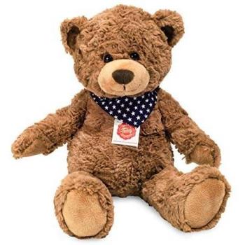 Teddy Hermann 91366 Oso de Peluche 38 cm, Peluche, mit Sternchen-Halstuch