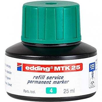 edding MTK25-004 - Frasco de tinta permanente de 30ml, sistema capilar, color verde